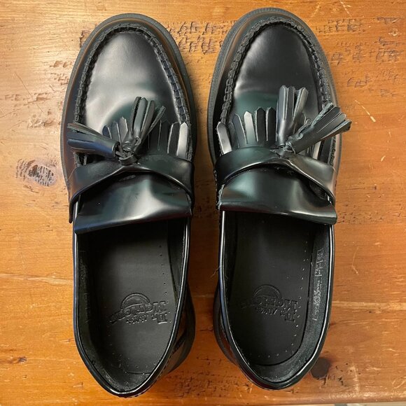Dr. Martens Adrian Smooth Leather Tassel Loafer - Black - Size 8 / EU 39 - Picture 2 of 7